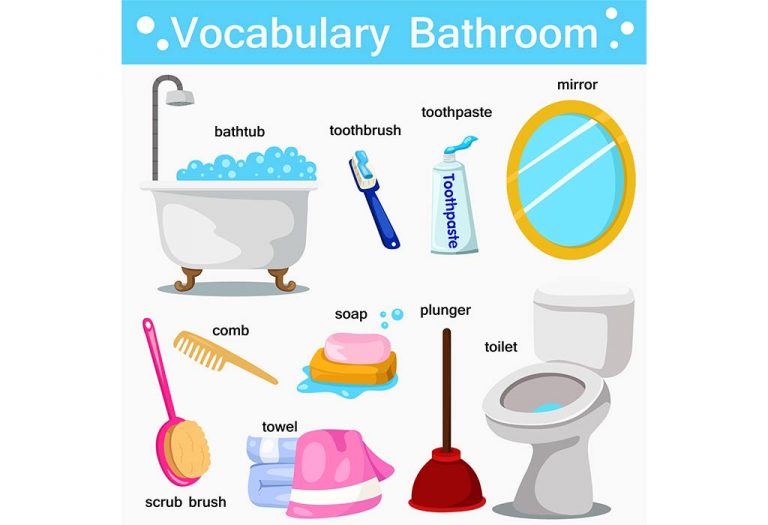 List of Bathroom Vocabulary Words For Kids (With Pictures)