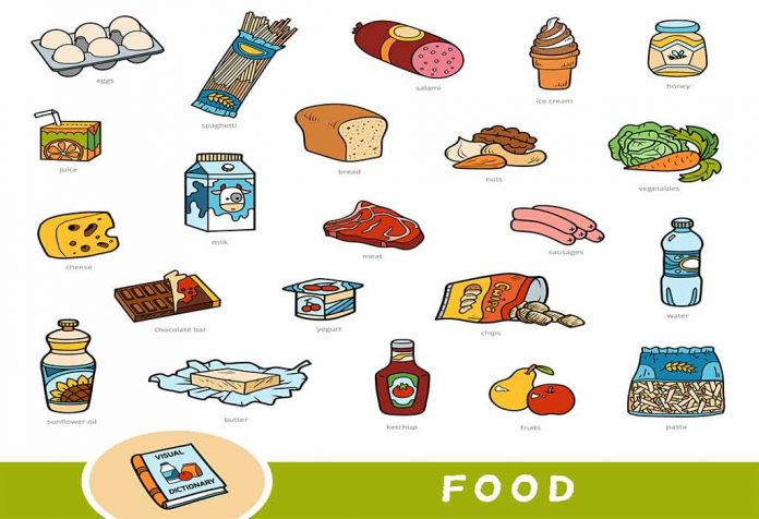 List of Food Items Names in English for Kids to Learn