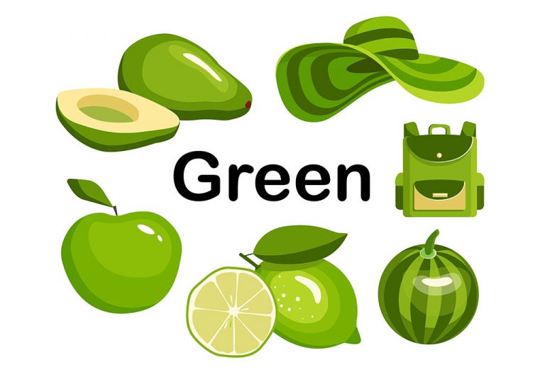 Teach your child about the things that are green in colour