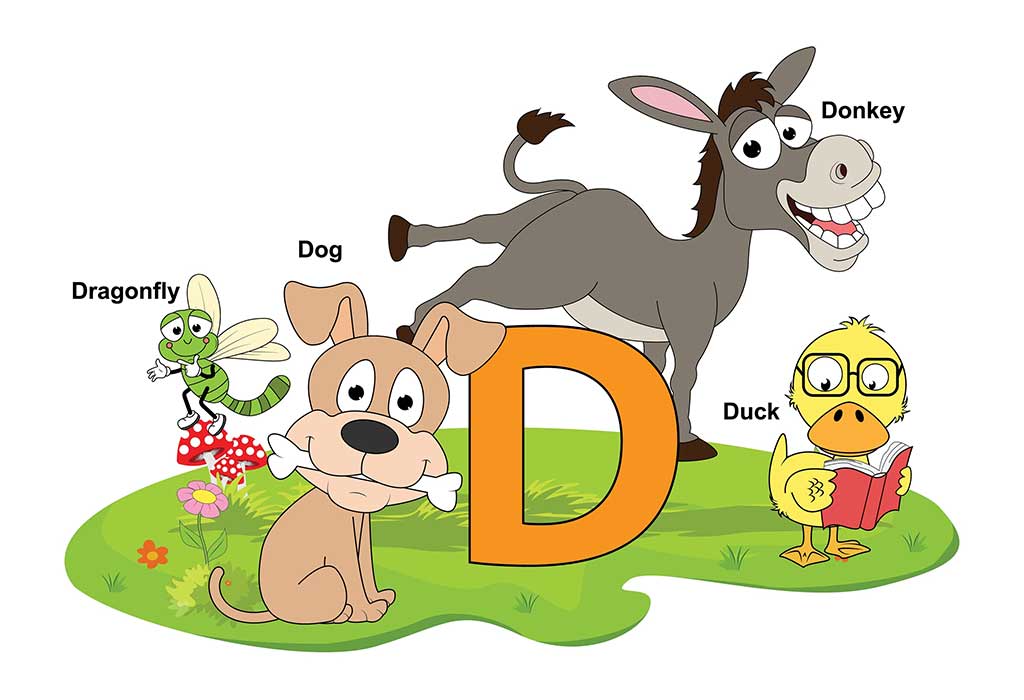 Teach Kids Names Of Animals That Start With Letter D 