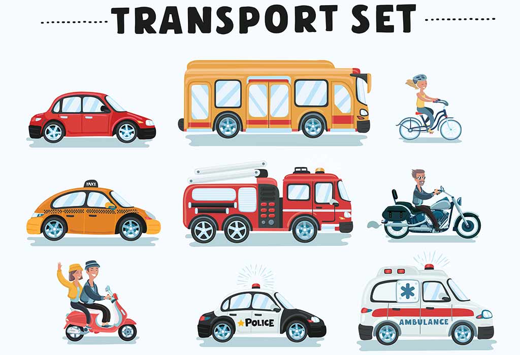 Means Of Transport For Kids - Land, Air and Water Transportations