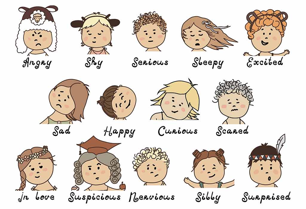 Vocabulary Of Feelings And Emotions For Kids With Pictures