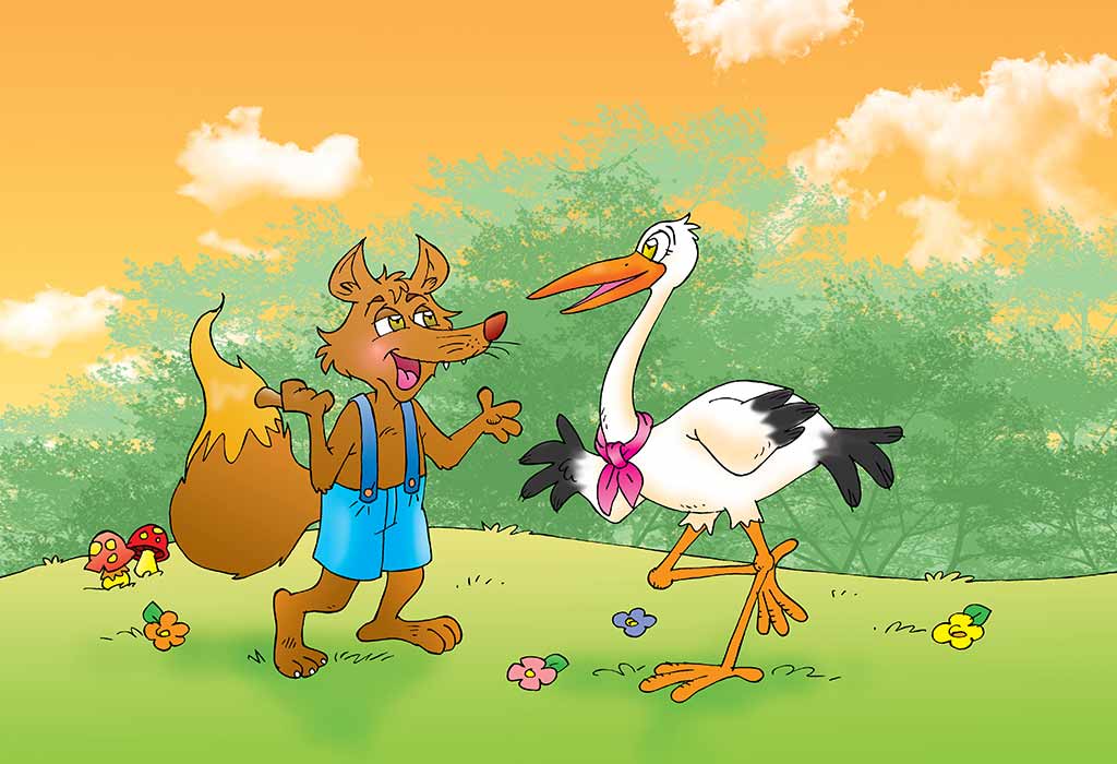 The Fox And Stork Story For