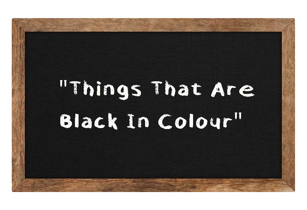Teach Kids About Things That Are Black In Colour