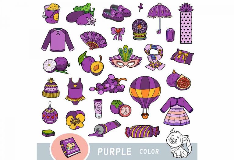 Teach kids about things that are purple in colour