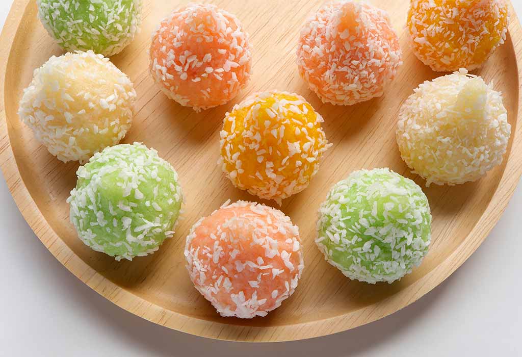 Petha-Coconut Colourful Laddos