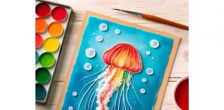 Jellyfish Salt Painting