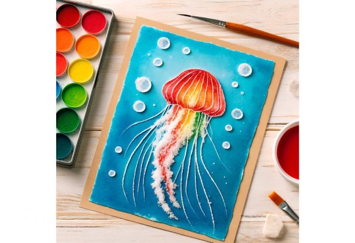Jellyfish Salt Painting