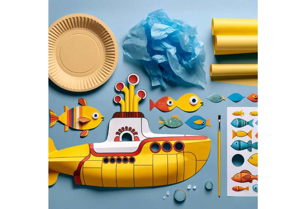 Paper plate submarine 1