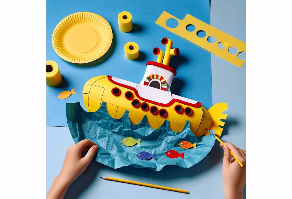Paper plate submarine 2