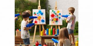 DIY Water Pistol Painting