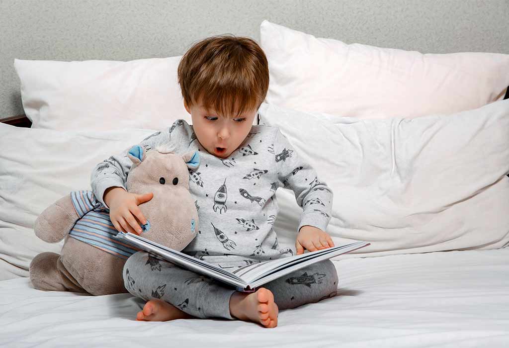 Reading in bed bedtime stories