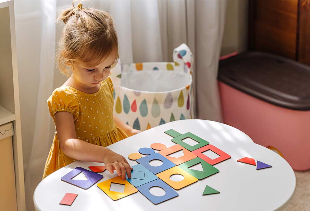 Child solving puzzle by themselves