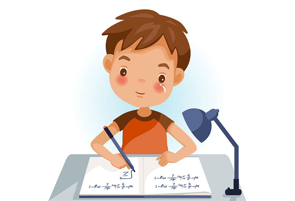 Child completing a task