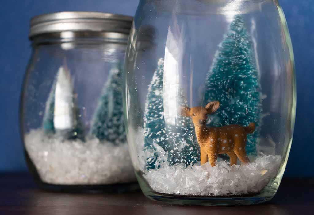 Snowy Scene Jars Craft