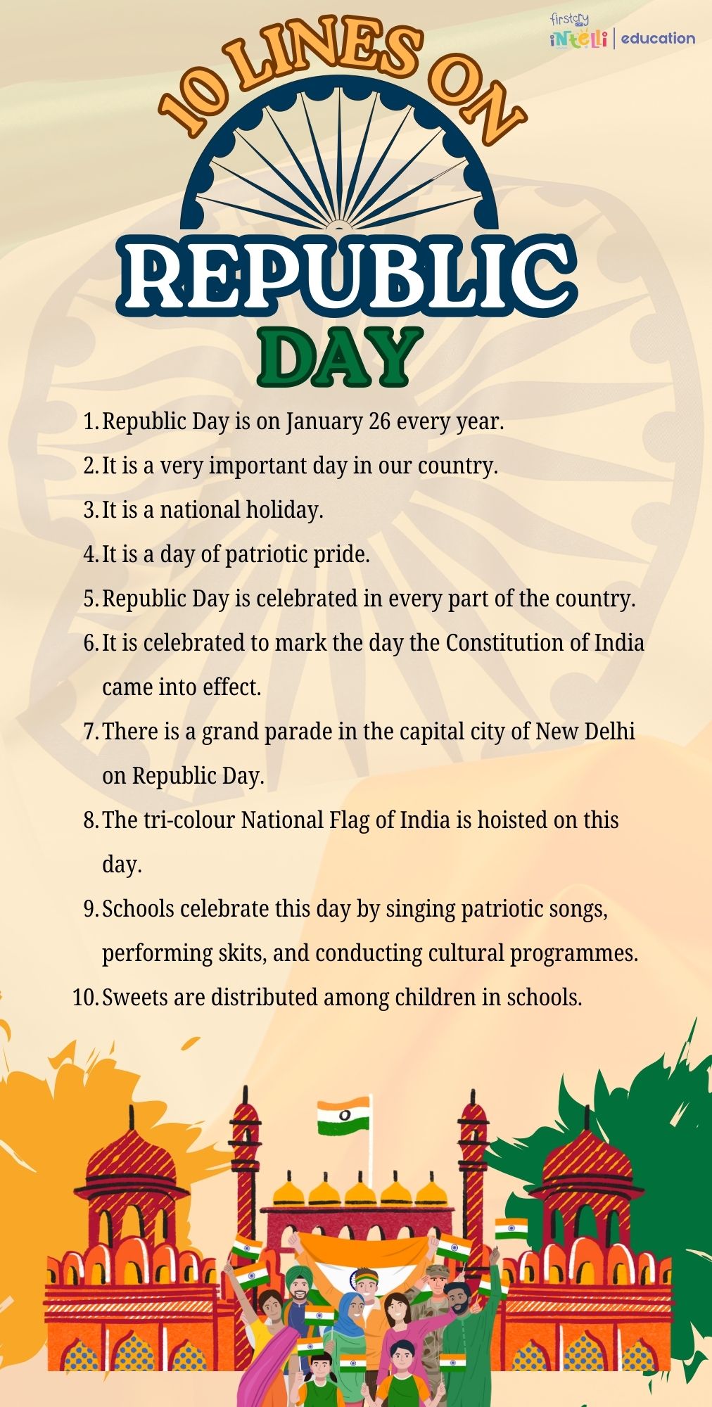 10 Line On Republic Day - Infographic