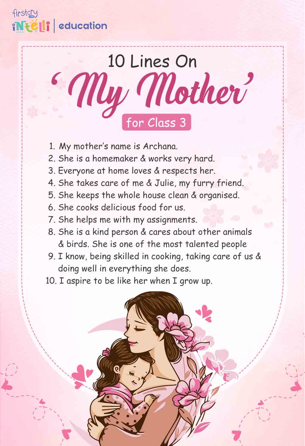 10 Lines on My Mother for Class 3