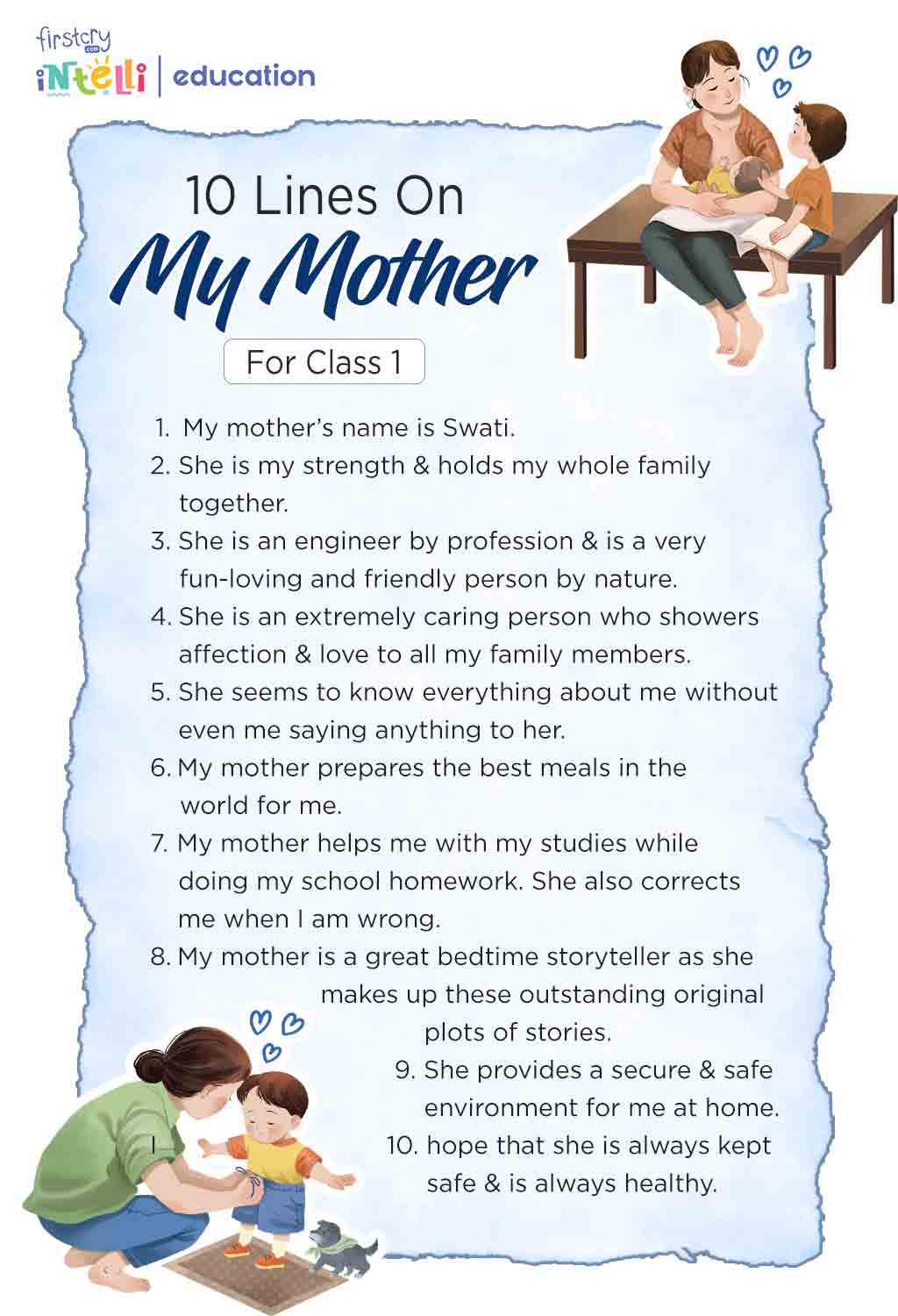 10 Lines on My Mother for Class 1