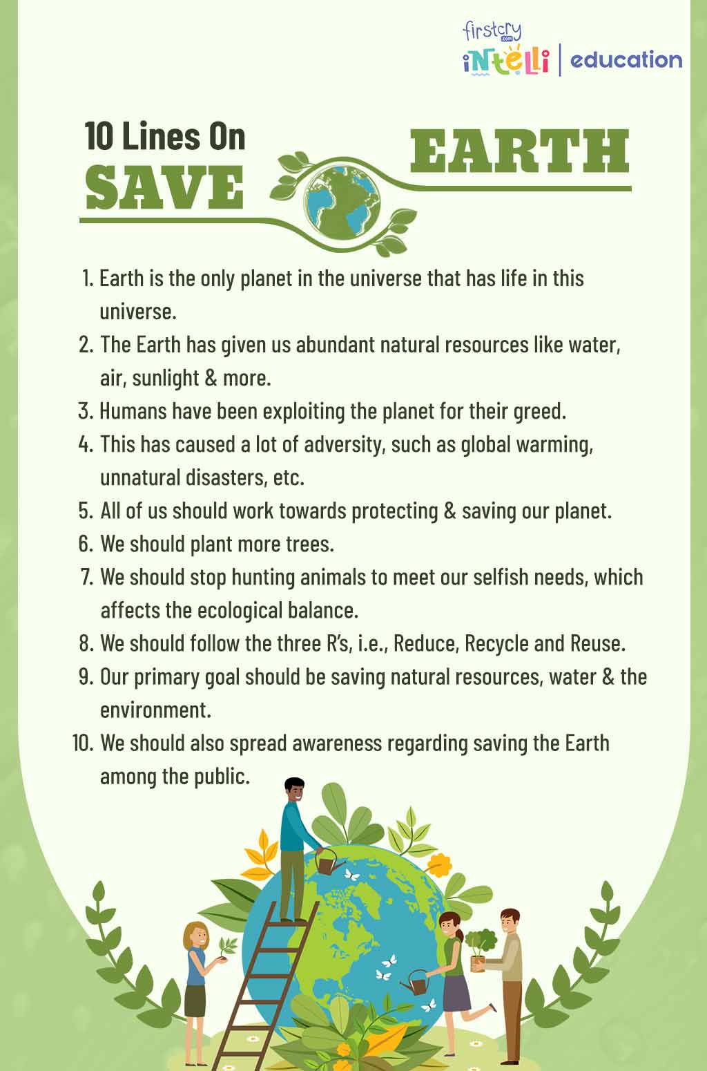 10 Lines On Save Earth