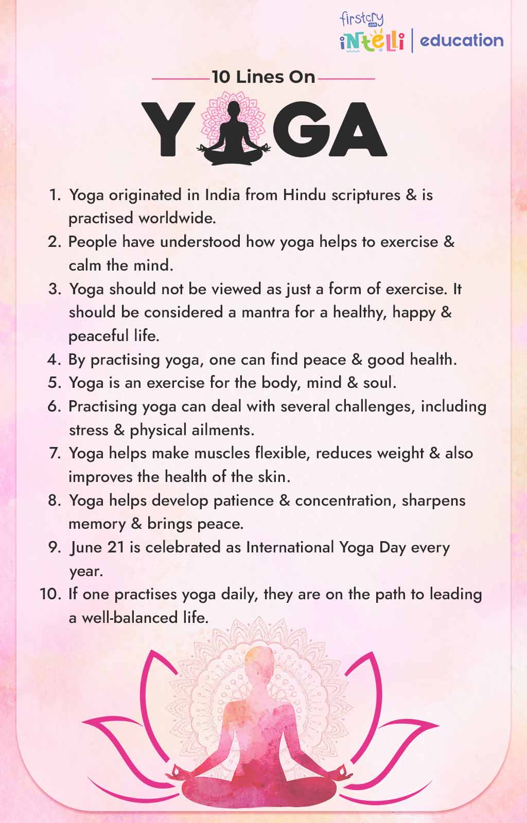 10 Lines On yoga