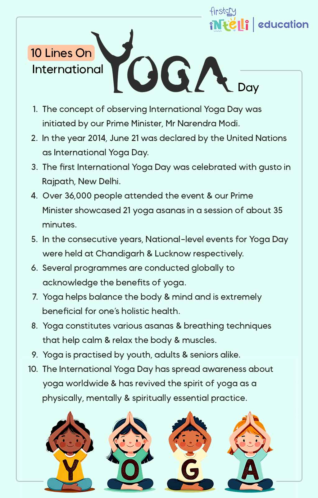 10 Lines On International Yoga Day