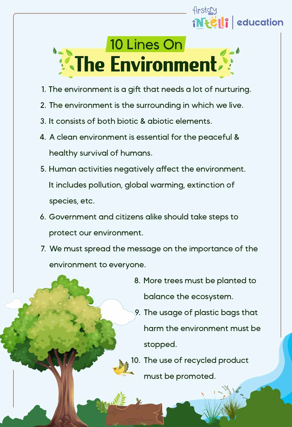 10 Lines On Environment