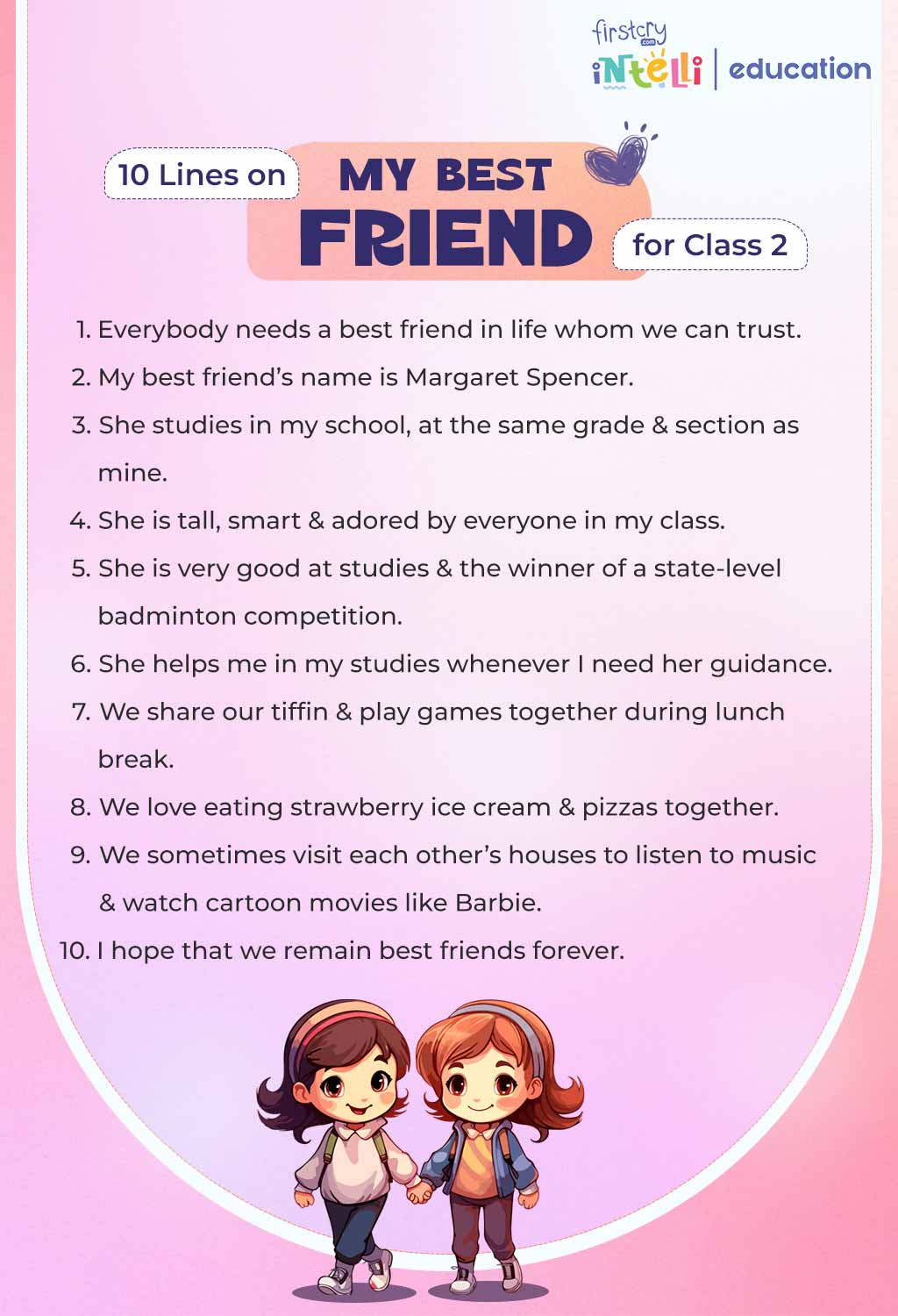 10 Lines on My Best Friend for Class 2