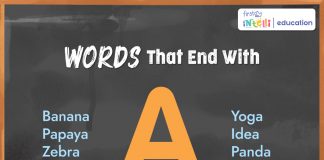 Words That End With A