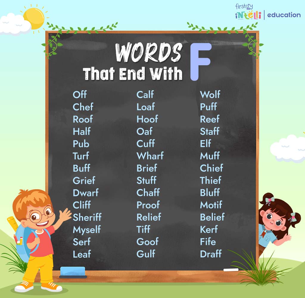Words That End with F Chart
