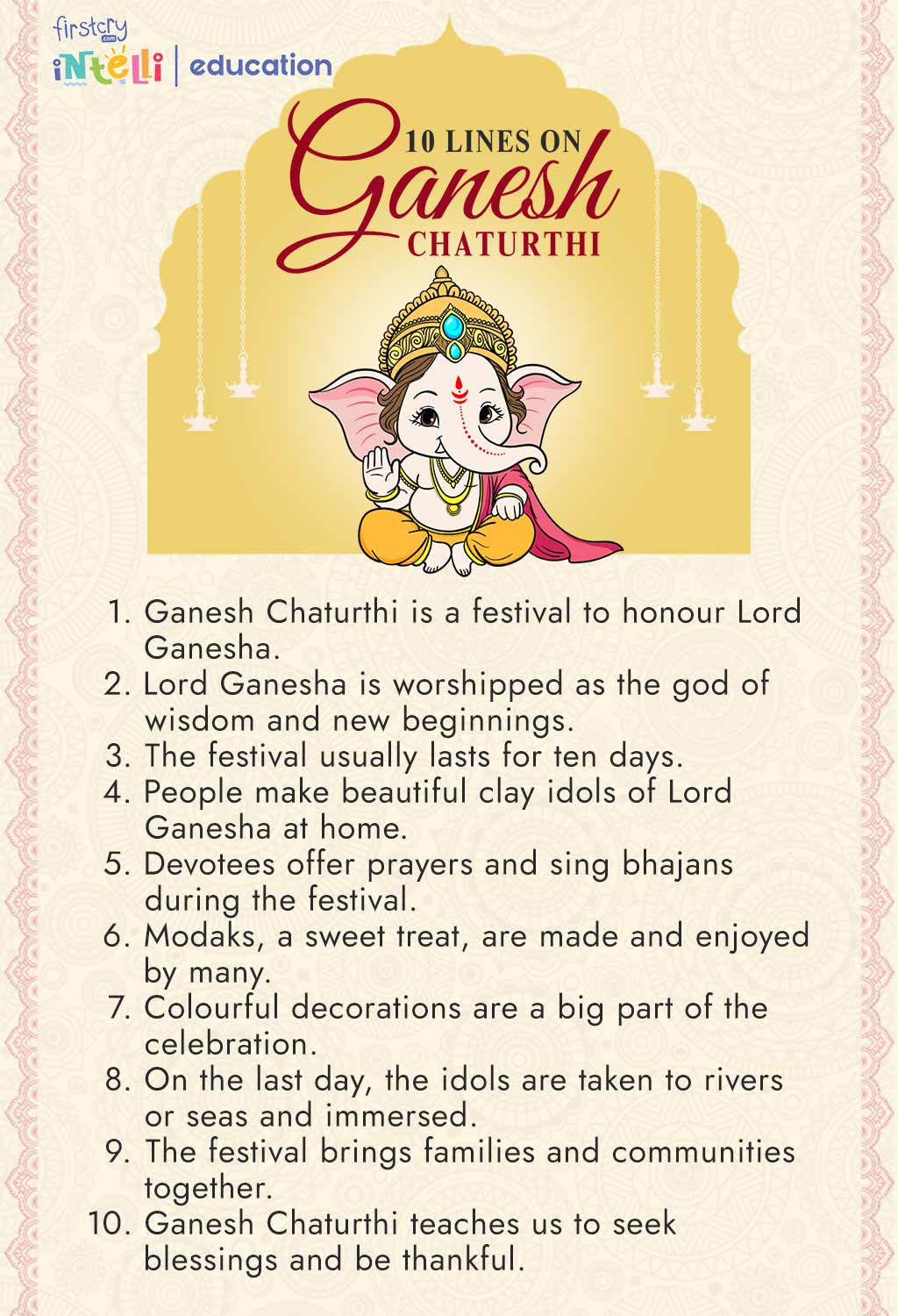 10 Lines on Ganesh Chaturthi