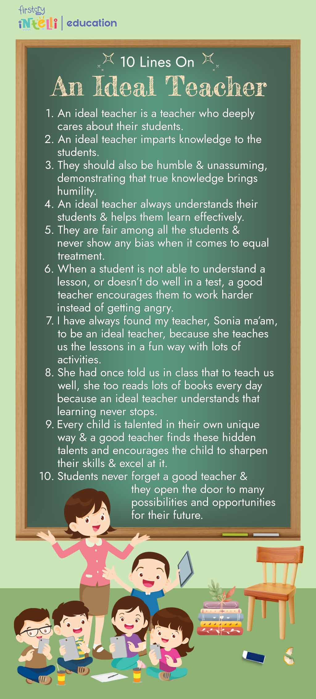 10 Lines On An Ideal Teacher