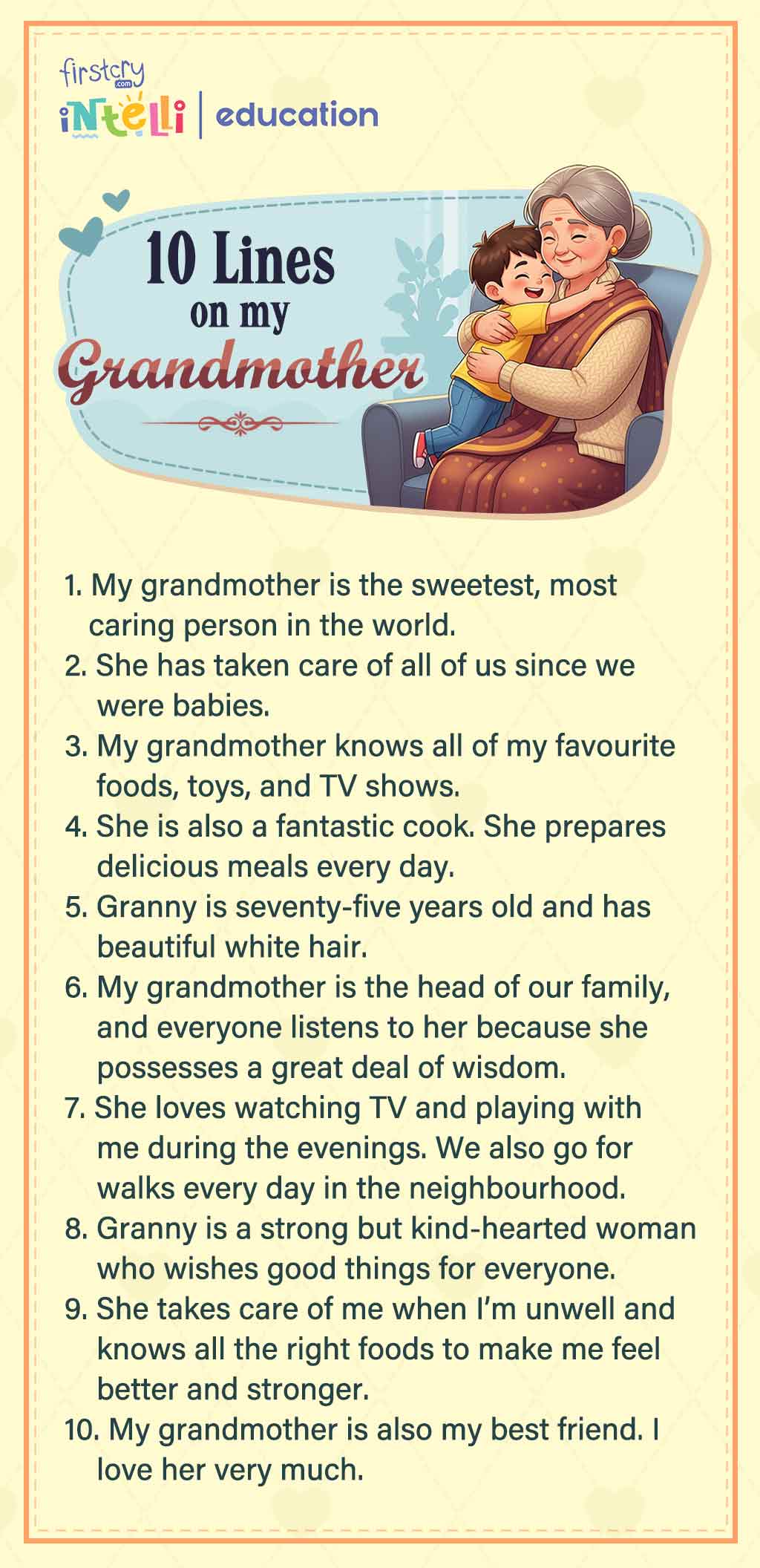 10 Lines On My Grandmother