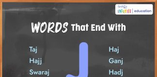 Words That End With J