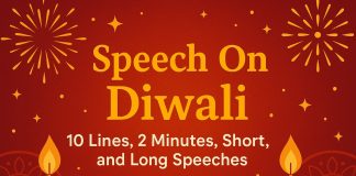 Speech On Diwali In English - 10 Lines, 2 Minutes, Short, and Long Speeches