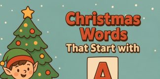 Christmas Words That Start with A