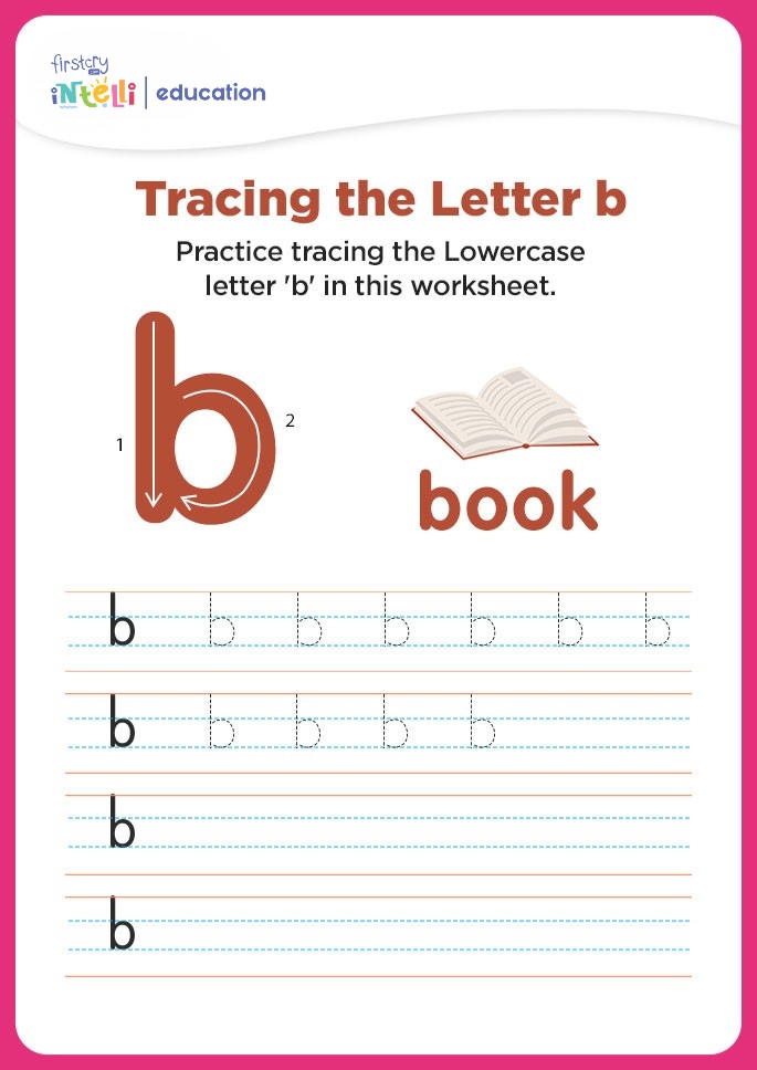 b for book Tracing Worksheet