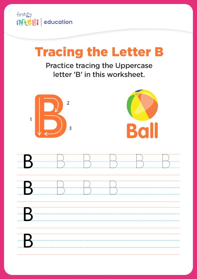 B for Ball Tracing Worksheet