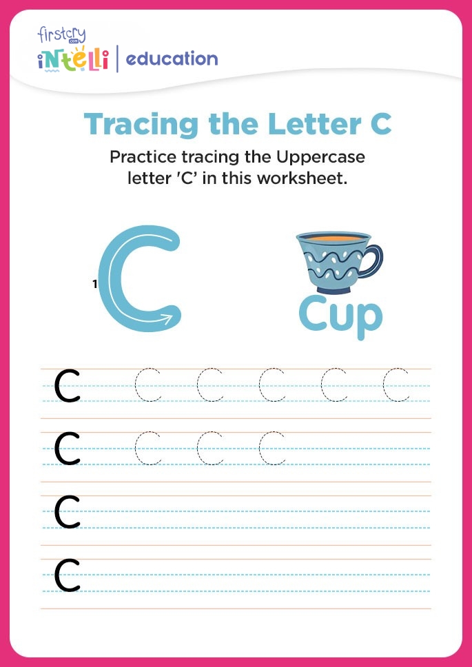 C for Cup Tracing Worksheet C for Cup Tracing Worksheet