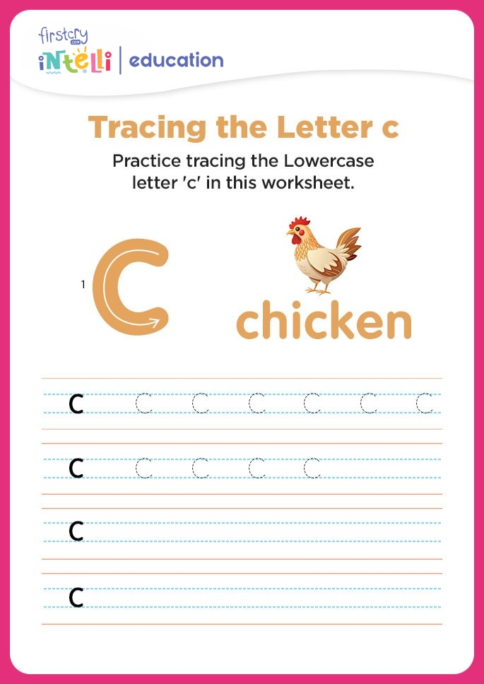 c for chicken Tracing Worksheet c for chicken Tracing Worksheet