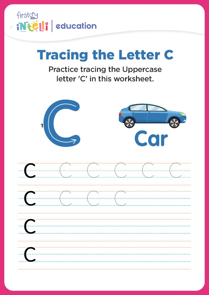 C for Car Tracing worksheet C for Car Tracing worksheet