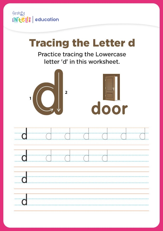 d for door Tracing Worksheet d for door Tracing Worksheet