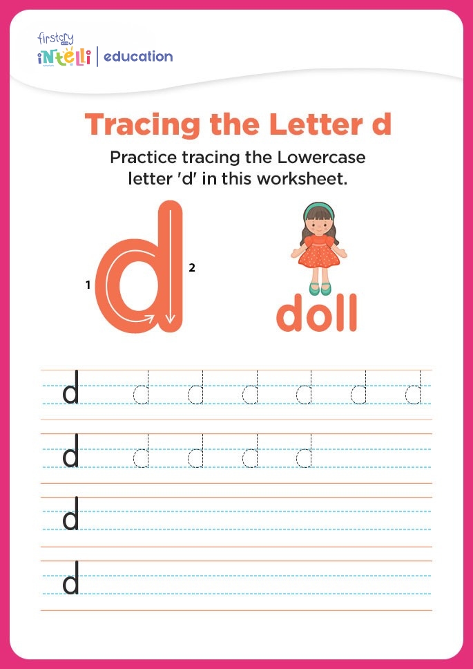 d for doll Tracing Worksheet d for doll Tracing Worksheet