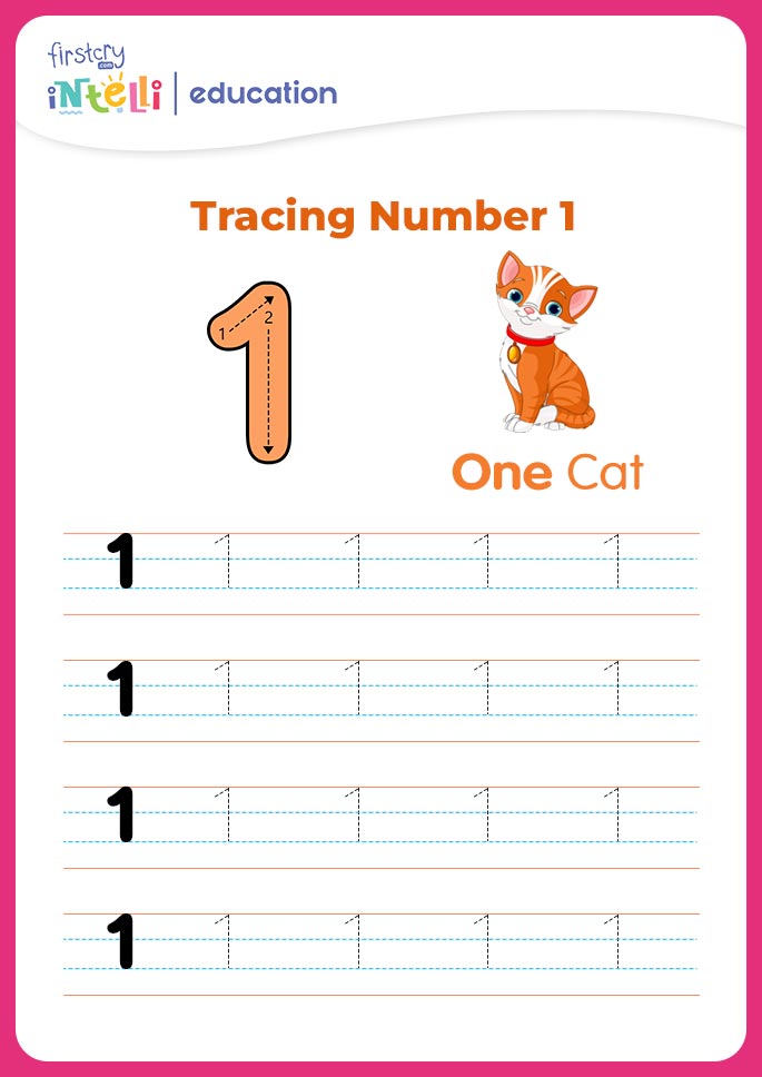 Number 1 tracing worksheet