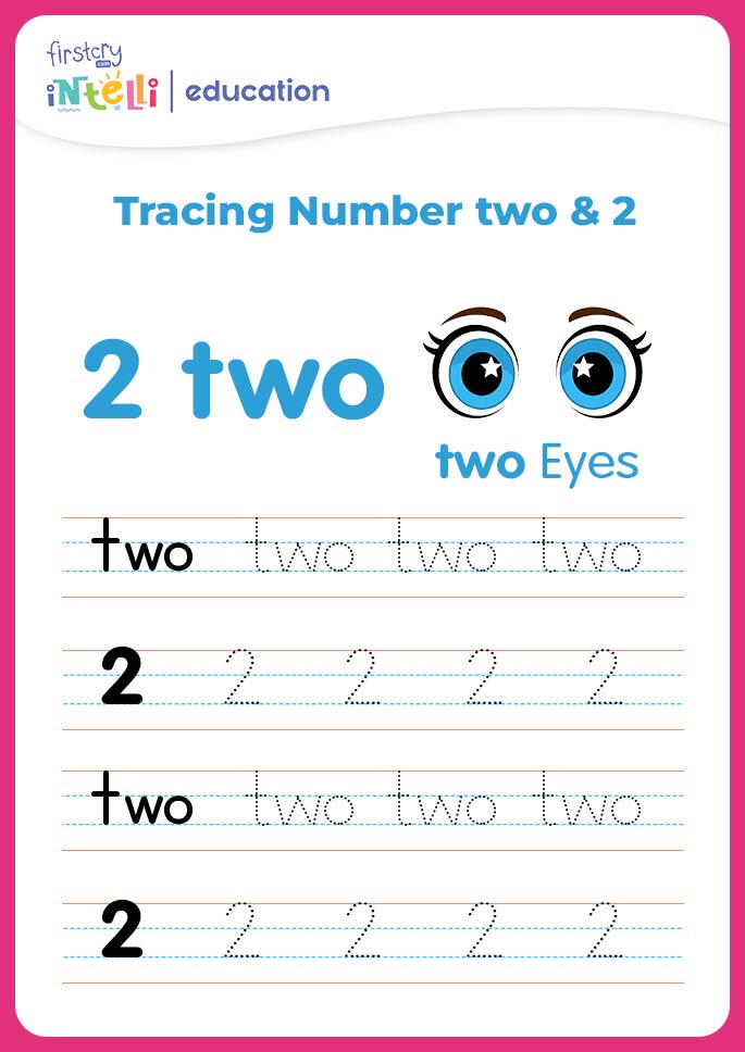 Tracing Number two & 2 Tracing Number two & 2