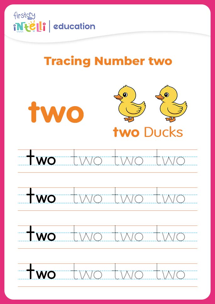 Tracing Number 2 - Ducks Tracing Number 2 - Ducks
