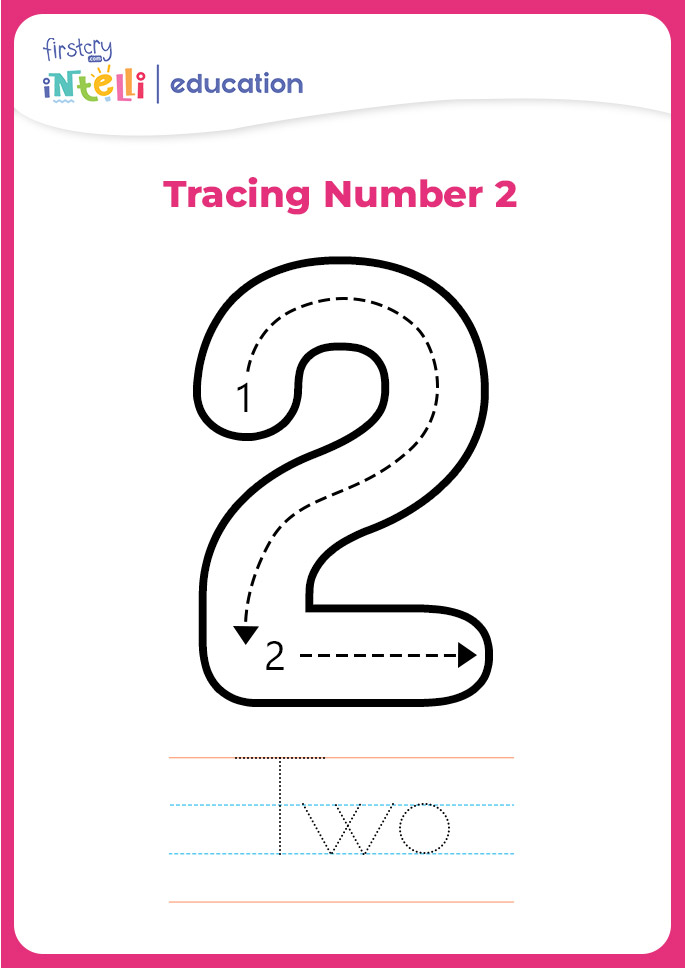 Number 2 Tracing Worksheets For Preschoolers Kindergarten Number 2 Tracing Worksheets For Preschoolers Kindergarten