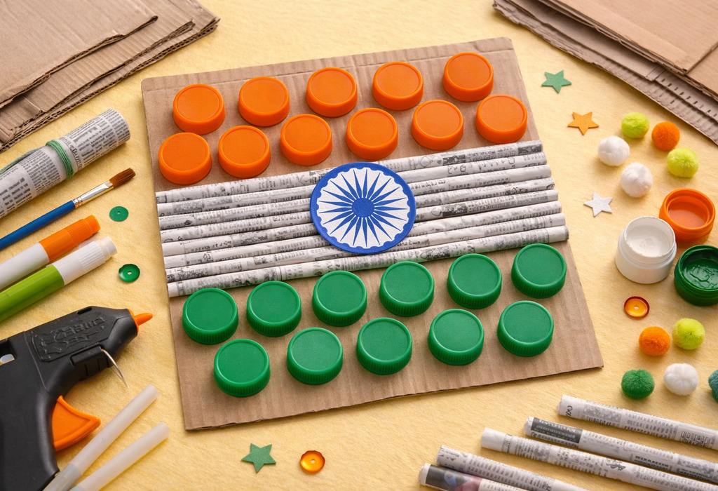 Recycled Material Tricolour Craft Recycled Material Tricolour Craft