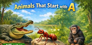 Animals That Start with A - List with Pictures