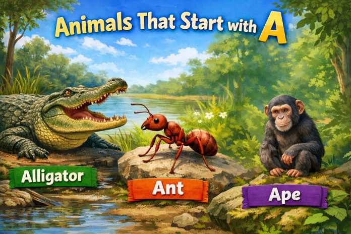 Animals That Start with A - List with Pictures