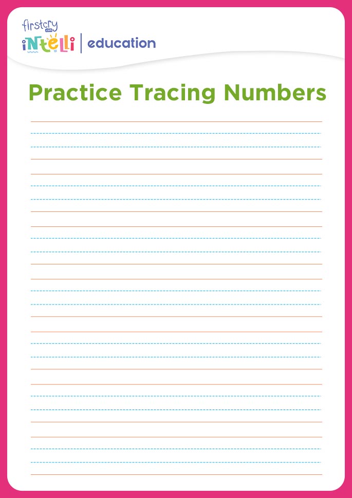 Practice tracing Numbers